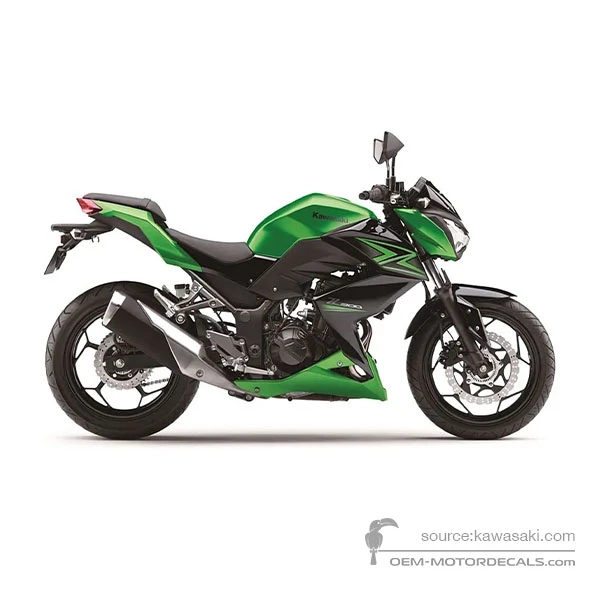 Pegatinas para Kawasaki Z300 2015 - Verde • Kawasaki Pegatinas OEM
