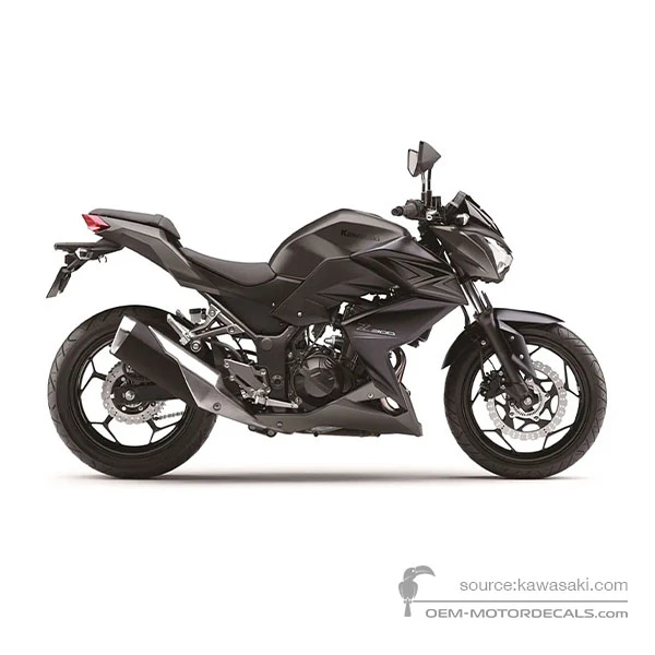 Adesivi per Kawasaki Z300 2015 - Grigio • Kawasaki Adesivi OEM