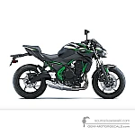 Kawasaki Z650 | ER650 2025 - Schwarz Grün