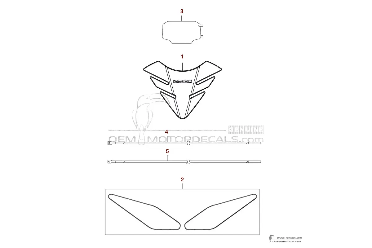 Naklejki do Kawasaki Z650 | ER650 2025 - Naklejki Opcjonalne • Kawasaki Naklejki OEM