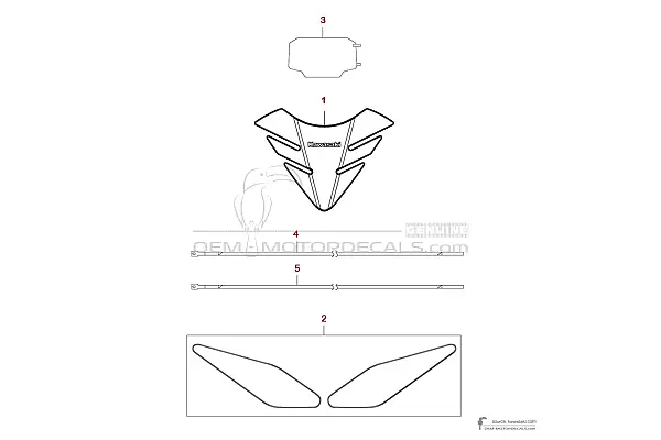 Kawasaki Z650 | ER650 2025 - Optionele Stickers