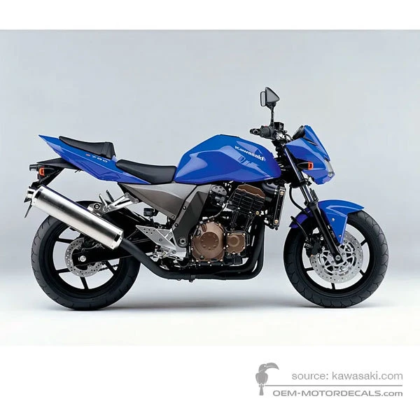 Stickers voor Kawasaki Z750 2004 - Blauw • Kawasaki OEM Stickers