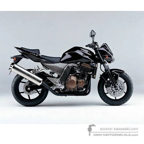 Stickers voor Kawasaki Z750 2004 - Zwart • Kawasaki OEM Stickers