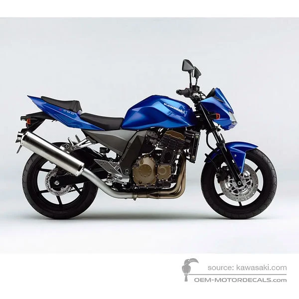 OEM Decals Kawasaki Z750 2005 - Blue • Original Stickers