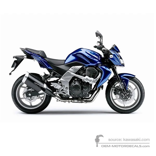 Naklejki do Kawasaki Z750 2009 - Niebieski • Kawasaki Naklejki OEM