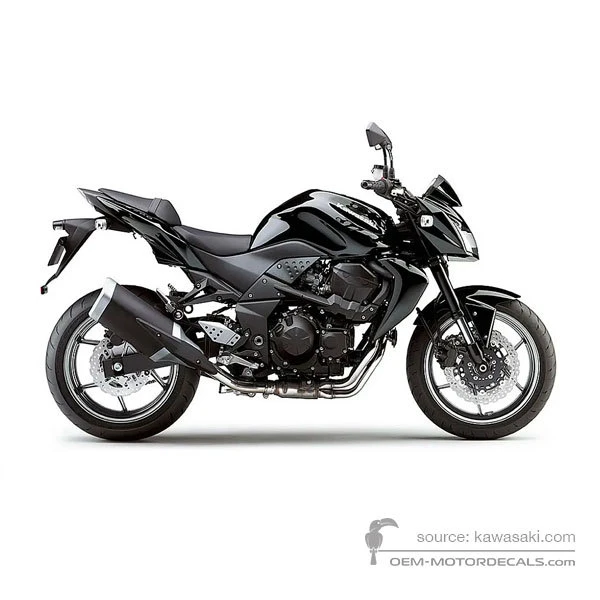 Stickers voor Kawasaki Z750 2011 - Zwart • Kawasaki OEM Stickers