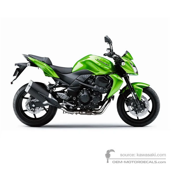 Stickers voor Kawasaki Z750 2012 - Groen • Kawasaki OEM Stickers