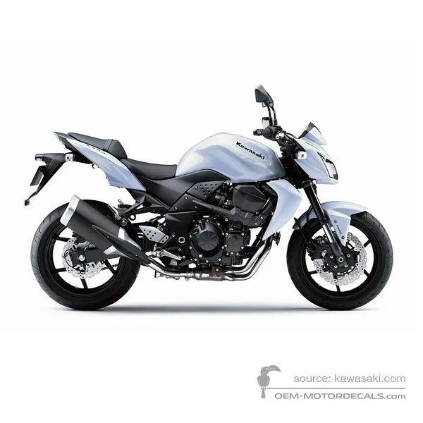 Stickers voor Kawasaki Z750 2012 - Wit • Kawasaki OEM Stickers