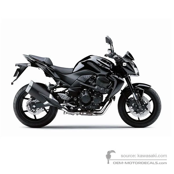 Stickers voor Kawasaki Z750 2012 - Zwart • Kawasaki OEM Stickers