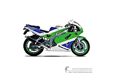 Autocollants pour Kawasaki ZXR400 | ZX400 1992 - Vert • Kawasaki Autocollants OEM