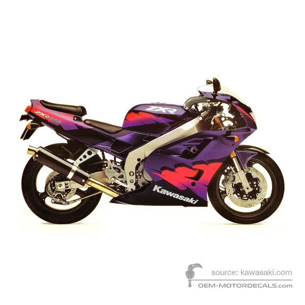 Aufkleber für Kawasaki ZXR400 1994 - Violett • Kawasaki OEM-Aufkleber