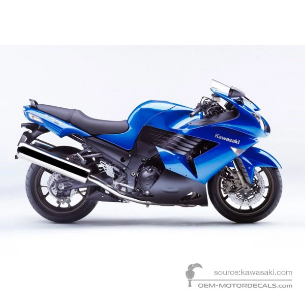 Naklejki do Kawasaki ZZR1400 2006 - Niebieski • Kawasaki Naklejki OEM