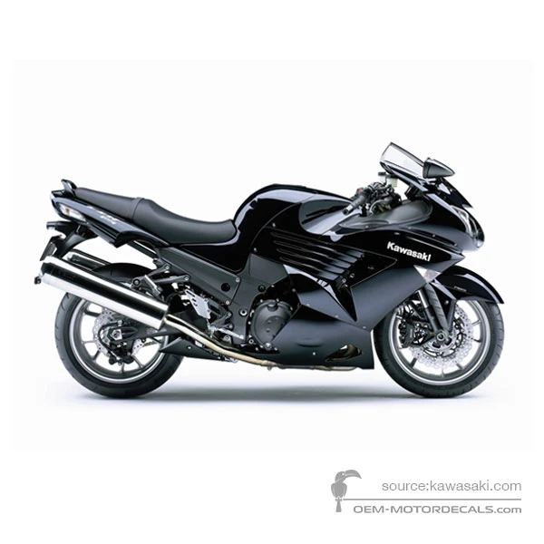 Adesivi per Kawasaki ZZR1400 2008 - Blu • Kawasaki Adesivi OEM