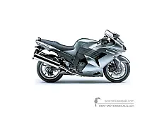Naklejki do Kawasaki ZZR1400 2008 - Srebrny • Kawasaki Naklejki OEM