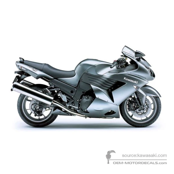 Adesivi per Kawasaki ZZR1400 2008 - Argento • Kawasaki Adesivi OEM