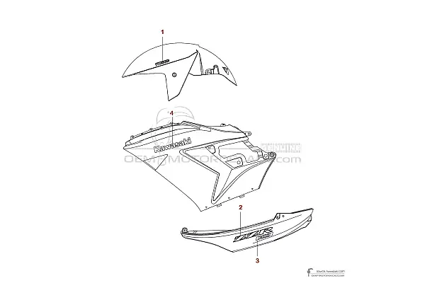 Kawasaki ZZR1400 2008 - Srebrny