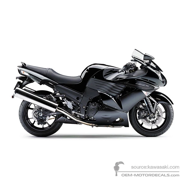 Decals for Kawasaki ZZR1400 2011 - Black • Kawasaki OEM Decals