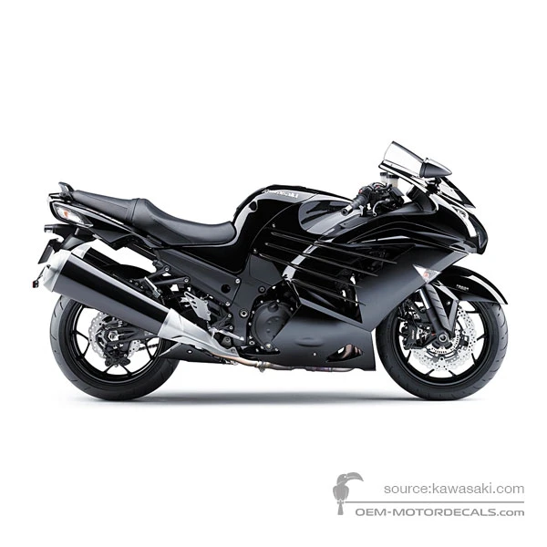 Decals for Kawasaki ZZR1400 2012 - Black • Kawasaki OEM Decals