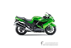 Naklejki do Kawasaki ZZR1400 2012 - Zielony • Kawasaki Naklejki OEM