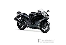 Stickers voor Kawasaki ZZR1400 2014 - Zwart • Kawasaki OEM Stickers