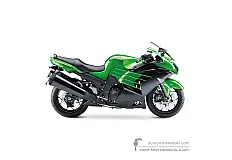 Stickers voor Kawasaki ZZR1400 2015 - Groen • Kawasaki OEM Stickers
