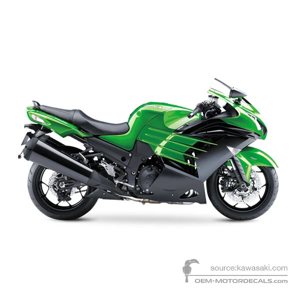 Decals for Kawasaki ZZR1400 2015 - Green • Kawasaki OEM Decals
