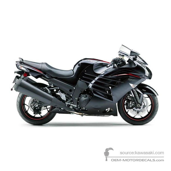 Adesivi per Kawasaki ZZR1400 2019 - Nero • Kawasaki Adesivi OEM