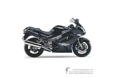 Pegatinas para Kawasaki ZZR1200 2002 - Negro • Kawasaki Pegatinas OEM