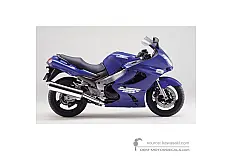 Pegatinas para Kawasaki ZZR1200 2002 - Azul • Kawasaki Pegatinas OEM