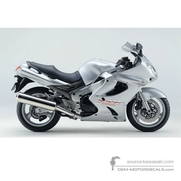 Aufkleber für Kawasaki ZZR1200 2002 - Silber • Kawasaki OEM-Aufkleber