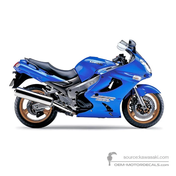 Aufkleber für Kawasaki ZZR1200 2004 - Blau • Kawasaki OEM-Aufkleber