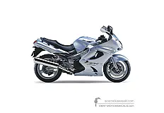 Pegatinas para Kawasaki ZZR1200 2004 - Plata • Kawasaki Pegatinas OEM