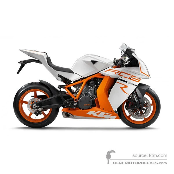 Stickers voor KTM 1190 RC8 R 2011 - Wit • KTM OEM Stickers