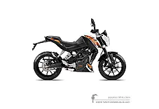 Autocollants pour KTM 125 DUKE 2014 - Blanc • KTM Autocollants OEM