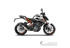 Stickers voor KTM 125 DUKE 2017 - Wit • KTM OEM Stickers