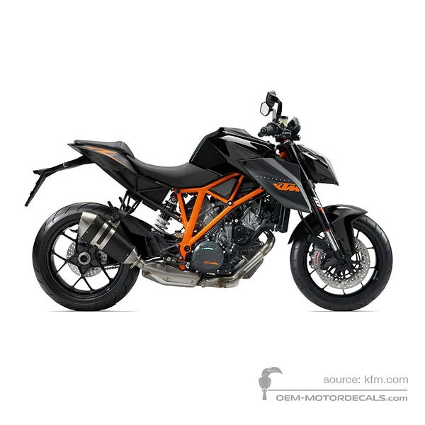 Stickers voor KTM 1290 SUPER DUKE R 2016 - Zwart • KTM OEM Stickers