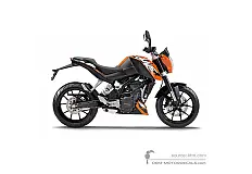Adesivi per KTM 200 DUKE 2013 - Arancione • KTM Adesivi OEM
