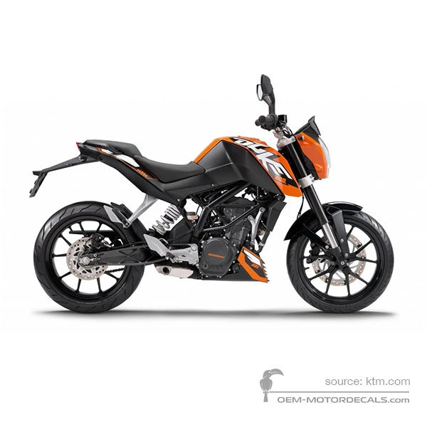 Autocollants pour KTM 200 DUKE 2013 - Orangé • KTM Autocollants OEM