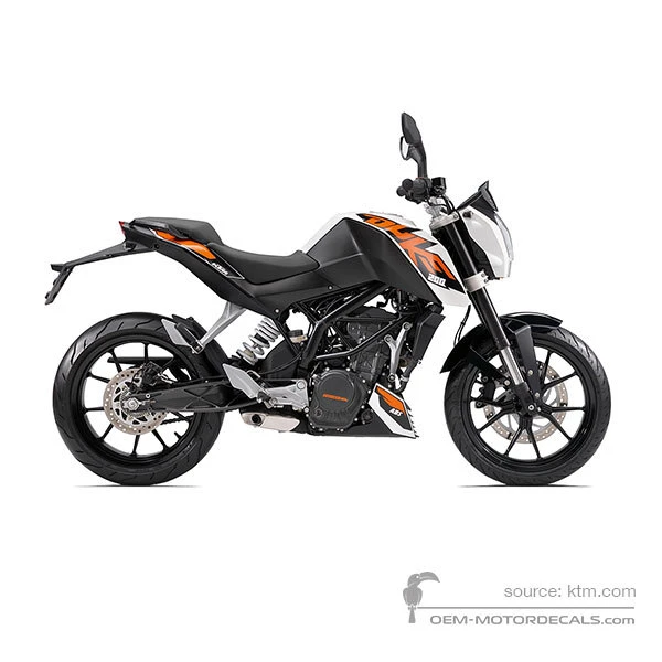 Decals for KTM 200 DUKE 2014 - White • KTM OEM Decals
