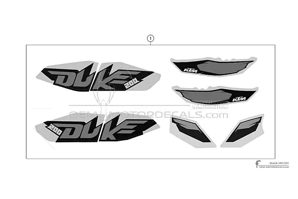 KTM 200 DUKE 2016 - Blanc