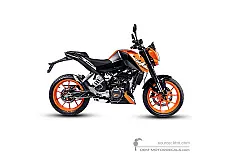 Adesivi per KTM 200 DUKE 2017 - Arancione • KTM Adesivi OEM