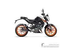 Adesivi per KTM 200 DUKE 2017 - Bianco • KTM Adesivi OEM