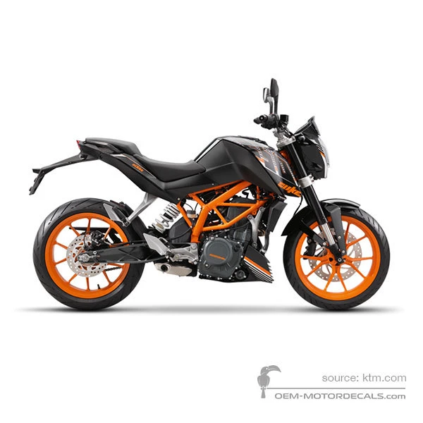 Pegatinas para KTM 250 DUKE 2016 - Negro • KTM Pegatinas OEM