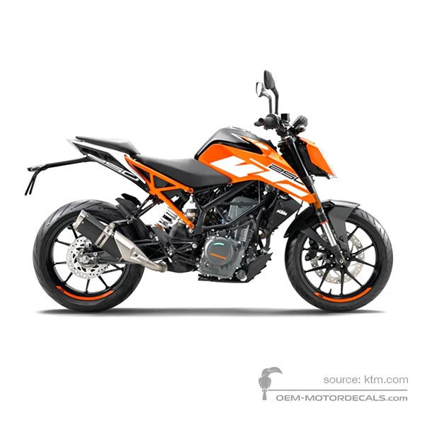 Naklejki do KTM 250 DUKE 2020 - Pomarańczowy • KTM Naklejki OEM