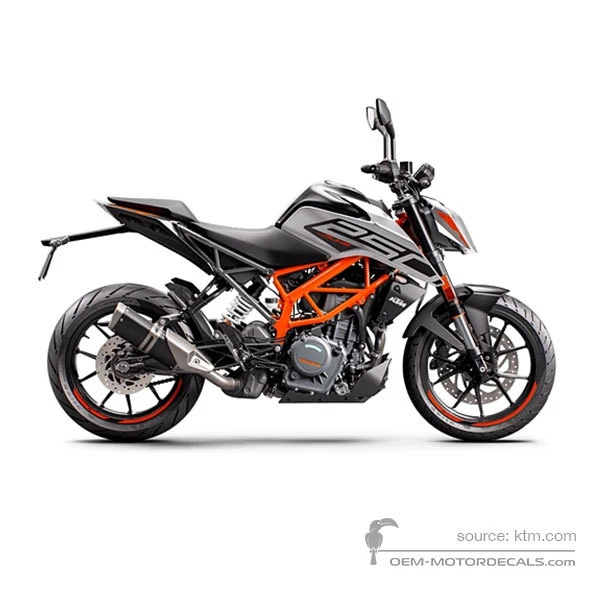 Autocollants pour KTM 250 DUKE 2022 - Argent • KTM Autocollants OEM