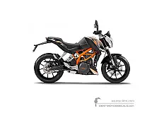 Stickers voor KTM 390 DUKE 2016 - Wit • KTM OEM Stickers