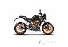 Aufkleber für KTM 390 DUKE 2016 - Schwarz • KTM OEM-Aufkleber