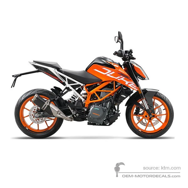 Decals for KTM 390 DUKE 2018 - Orange • KTM OEM Decals