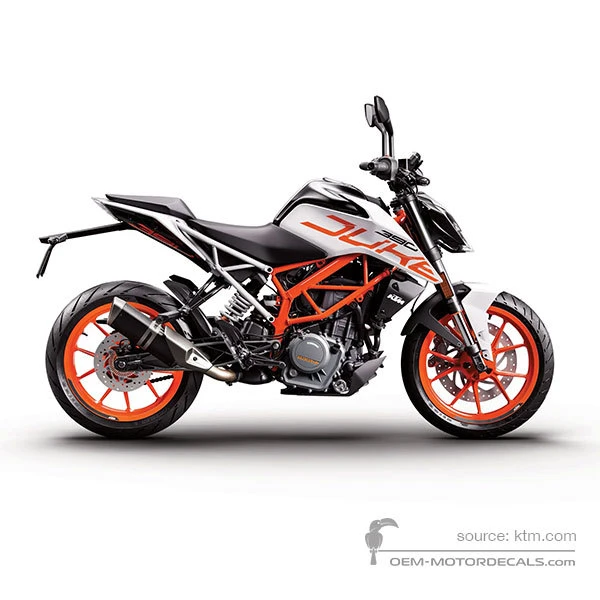 Decals for KTM 390 DUKE 2019 - White • KTM OEM Decals