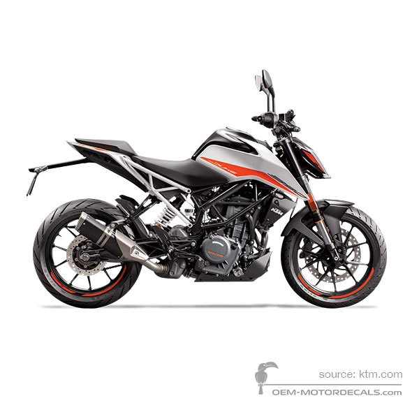 Pegatinas para KTM 390 DUKE 2021 - Blanco • KTM Pegatinas OEM